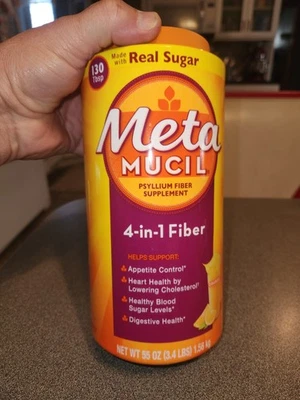 Polvo suplemento de fibra de psyllium Metamucil 4 en 1, 3,4 libras caducidad 5/2026. ENVÍO GRATUITO Foto 1 de 4