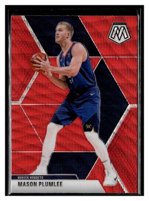 2019-20 Panini Mosaic #3 Mason Plumlee Red Wave Prizm Denver Nuggets - Image 1 of 2