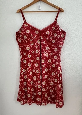 Y2K 90s No Boundaries Babydoll Mini Dress Womens 2XL (19) Floral Mesh Lined - Image 1 of 4