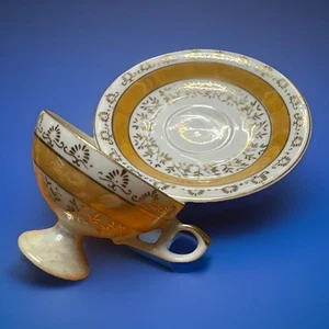 Vintage Lefton China demitasse teacup and saucer set - Picture 1 of 14