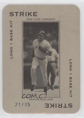 Donruss Throwback Threads Strike 2005 largo 1 base golpe 21/35 Bernie Williams s1i Foto 1 de 3