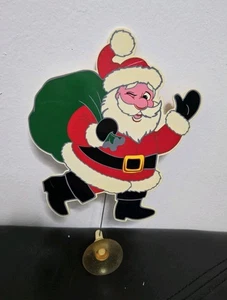Vintage 8" Weihnachten winkender Weihnachtsmann Saugnapf Auto Fenster oder Schreibtisch 1999  - Bild 1 von 8