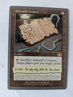Ashnod's Coupon Unglued MTG NM Free shipping with tracking - Image 1 of 2