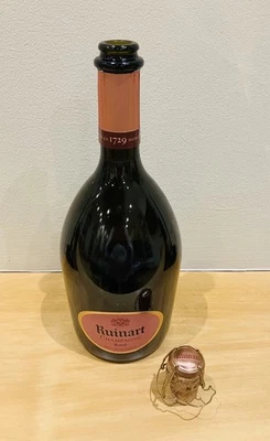 Ruinart Rosé Champagne 750ml - Empty Bottle With Cork & Cap + wire. Used - Image 1 of 4
