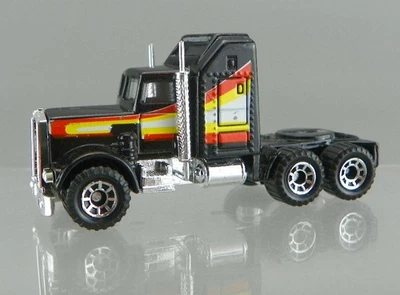 Vintage 1983 Matchbox Convoy 1:100 Diecast Black Kenworth Aerodyne Semi Truck NM - Image 1 of 4