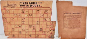Antiguo juego tipo HORATIO ALGER 1895 DE CABAÑA DE TRONCOS A CASA BLANCA - CAFÉ LEÓN - Imagen 1 de 9