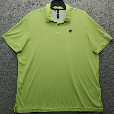 Camisa Polo Adidas Golf Performance Para Hombre 2XL Verde Ajuste Regular Abertura Manga Corta Foto 1 de 4