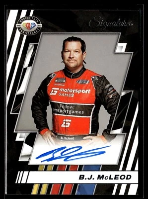 2023 Panini Prizm Racing NASCAR 75th Anniversary 75-BJ B.J. McLeod Autograph - Image 1 of 2