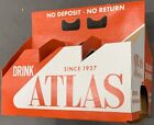 Soda Bottle Carrier Atlas Vintage Original 1960's Cardboard Carton NOS Unused