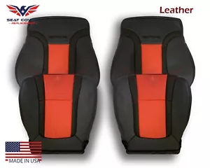 Fits 2010 Ford F150 Raptor SVT Driver Passenger Black & Red Leather Seat Covers - Picture 1 of 18