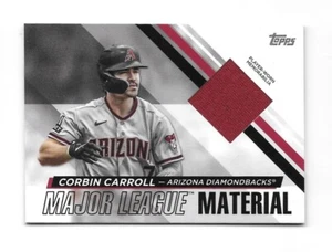 2024 Topps Serie 1 CORBIN CARROLL Material de Grandes Ligas -ARIZONA DIAMONDBACKS- - Imagen 1 de 1