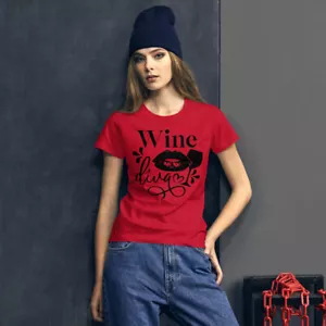 Women's Fashion Fit T-Shirt - Wine Diva - Picture 1 of 11