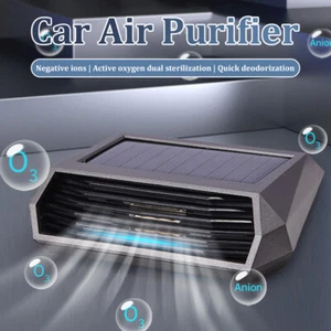 Solar Air Purifier Car Odor Eliminator with Ozone Auto Activation for Smoke Pets - Picture 1 of 18