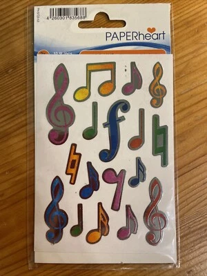 Fun Stickers metallic Noten,Musik, Aufkleber - Bild 1 von 3