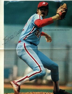 STEVE CARLTON Philadelphia Phillies LEFTY AUTOGRAPHED PHOTO PSA/DNA - Image 1 of 2