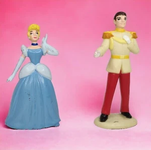 Vintage 1992 Disney Mattel Cinderella & Prince Charming PVC Figures Cake Toppers - Bild 1 von 14