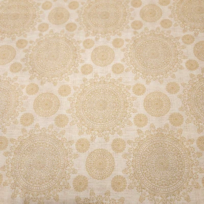 Thimble Pleasures BTY Dan Morris Quilting Treasures Tan Beige Medallion - Image 1 of 3