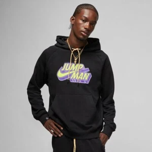 Herren Nike Jordan Jumpman Pullover Hoodie DM1402 010 Schwarz/Grün Größe L - Bild 1 von 6