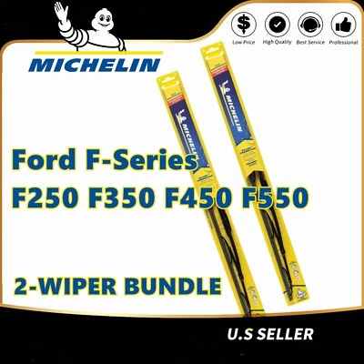 For 1988-1996 Ford F250 F350 F450 F550 F-Series Super Duty Wiper Blades 2pk - Image 1 of 4