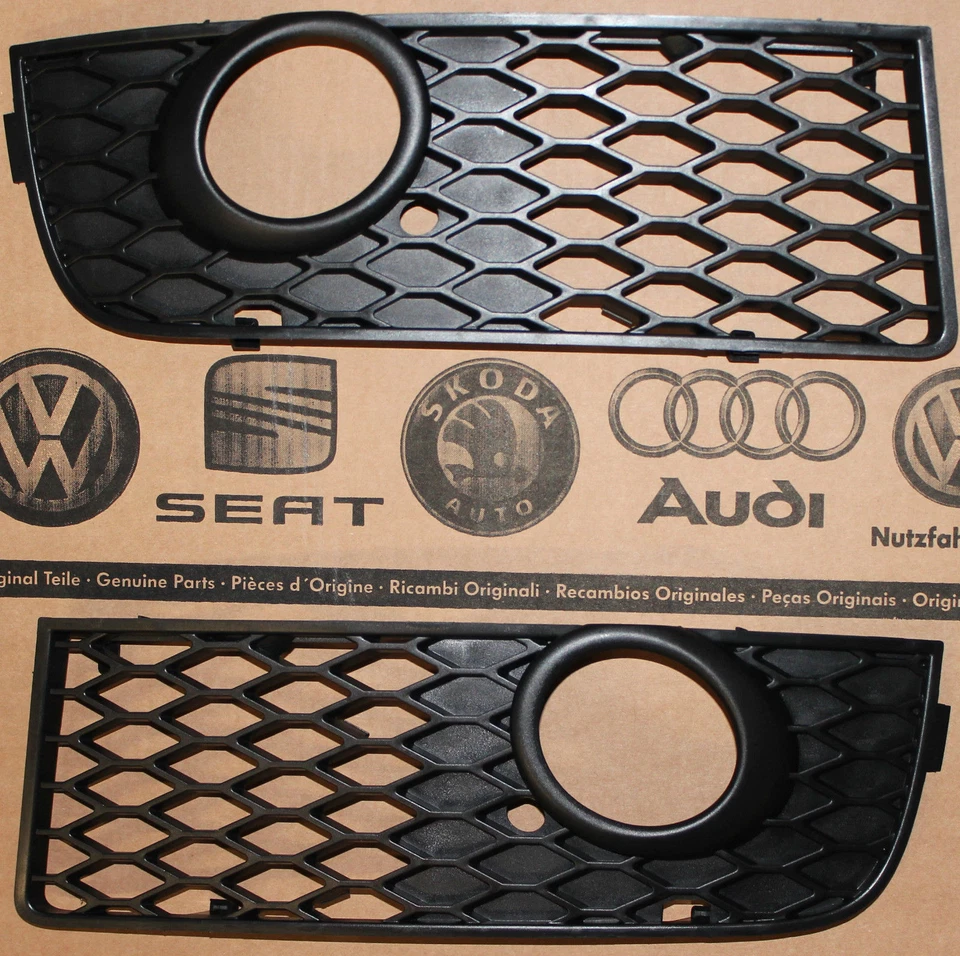 Audi A4 8E B6 original S-Line Gitter Grill Kühlergrill fog light cover grille - Bild 1 von 1
