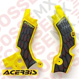 SUZUKI RMZ450 ACERBIS X-GRIP FRAME GUARDS YELLOW/BLACK 2008-2017 - Picture 1 of 4