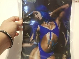 Sasha Banks Wwe foto firmata 8x10 Coa hot sexy autografo nuovo di zecca bikini - Foto 1 di 7