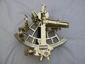 Brass Nautical Sextant 9" Astrolabe Ship Working Instrument Vintage Maritime. - Imagen 1 de 5