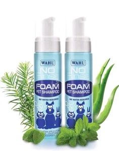 WAHL Pet Care No Rinse Foam Shampoo Gentle Cleansing 200ml x2 - Picture 1 of 6