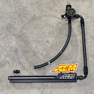AEM Budget Fuel Rail Swap Kit for Honda Civic Integra B Series EG EK DC2 (Black) - Picture 1 of 9