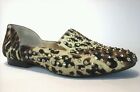 Kenneth Cole Women Leather Cheetah Animal Print Studs Loafer Flats US 6 EU 36-37
