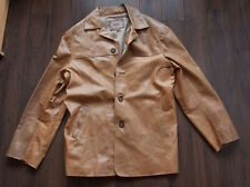 Vera Pelle Jacket Brown Made in Italy Size 52/ M/L  **pcg0105p