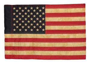 NEW -- Tea Stained Nylon 50 Star American GARDEN FLAG   3ft x 5ft - Picture 1 of 2