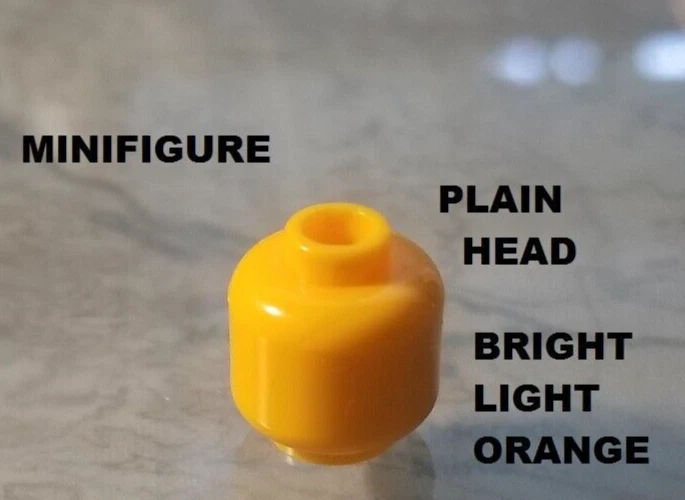 LEGO Lote de 1 Minifigura Naranja Claro Brillante CABEZA LISA Contenedor Tarro Estándar Foto 1 de 1