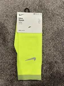 Nike SPARK Lightweight Crew Running Socks Volt Mens Size 10-11.5 DA3584-702 - Picture 1 of 2