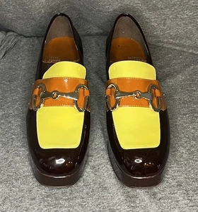 Jeffrey Campbell Student Platform Two Toned Patent Leather Loafers Size 10 - Picture 1 of 4