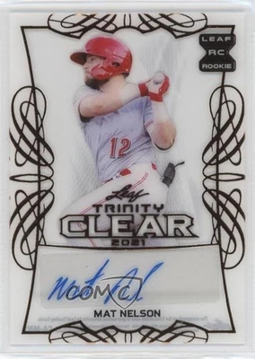 2021 Leaf Trinity Clear Auto Mat Nelson #CA-MN1 Auto - Image 1 of 2