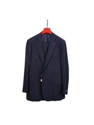 $6500 ISAIA NAPOLI "Comfort" Blue Navy Hand-Sewn Suit Wool  46 US / 56 EU  7R - Image 1 of 4