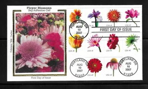 USA SC # 4175a Flowers - Coil -  FDC . Colorano Silk Cachet - Picture 1 of 1