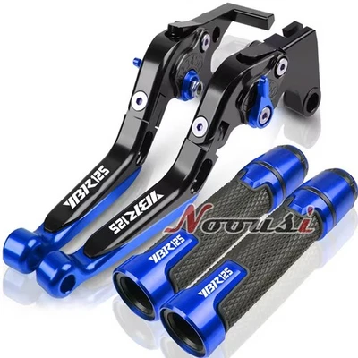 Fit For YAMAHA YBR125 2005-2014 CNC Folding Brake Clutch Levers Handlebar grips - Image 1 of 4