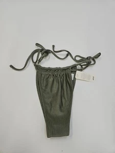 Aerie | Parte inferior de bikini con corbata acanalada | Más descarada | Verde | Talla X-Pequeña |💥NUEVA CON ETIQUETAS💥 - Imagen 1 de 6