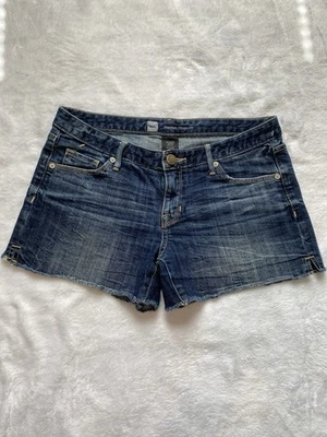  Pantalones Cortos Para Mujer Denim tiro Bajo Cómodos Elásticos Dobladillo Crudo Mossimo Femenino Foto 1 de 4