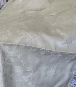 Tessitura Toscana Firenze Italia Set Piumino Queen 3pz Nuovo con etichette 600TC Raso Avorio - Foto 1 di 11