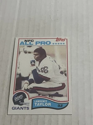 1982 Topps Fútbol Lawrence Taylor RC Novato #434 New York Giants Foto 1 de 2