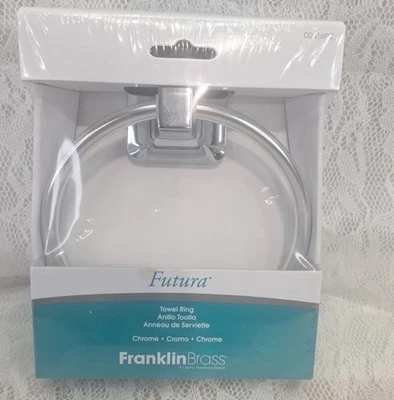 Towel Ring Rack Chrome 6 Inch Futura Franklin Brass D2416 Silver Tone NEW! - Image 1 of 4