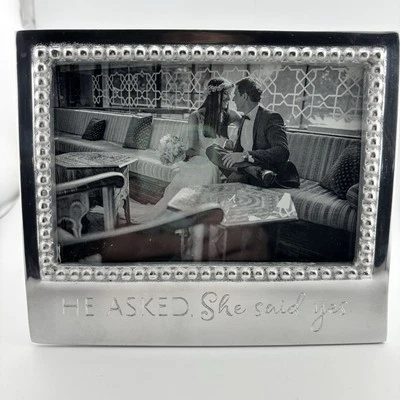 Mariposa Picture Frame Wedding Engagement ‘She Said Yes’ 4x6” - Image 1 of 4