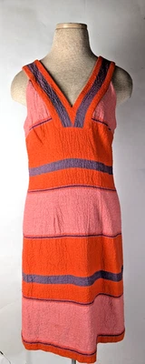 Vestido recto HD in Paris Anthropologie para mujer algodón sorbete rayas talla 0 Foto 1 de 4