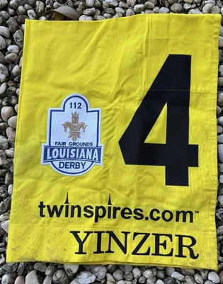 YINZER 2025 LOUISIANA DERBY RACE WORN SADDLE CLOTH MAJOR KENTUCKY DERBY PREP - Image 1 of 2