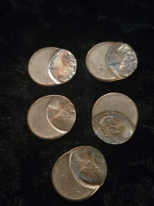 5 Total- Lincoln Memorial Cent Penny 50% Off Center Strike Error UnCirculated - Picture 1 of 8