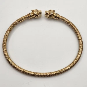 Bracciale Dyadema Italia Argento Sterling Oro Vermeil Diamante Diavolo Cane o Pantera - Foto 1 di 9