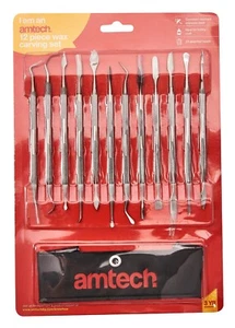 Stainless Steel 12 Wax Carving Set Double Ended Carver Tool Clay Modelling Soap - Picture 1 of 3